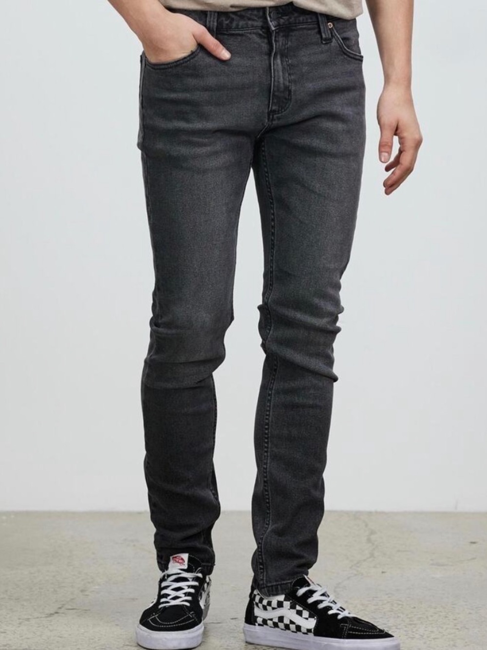 ROLLA’S Stinger Skinny Fit Black Jeans Denim Skater Punk 32x32